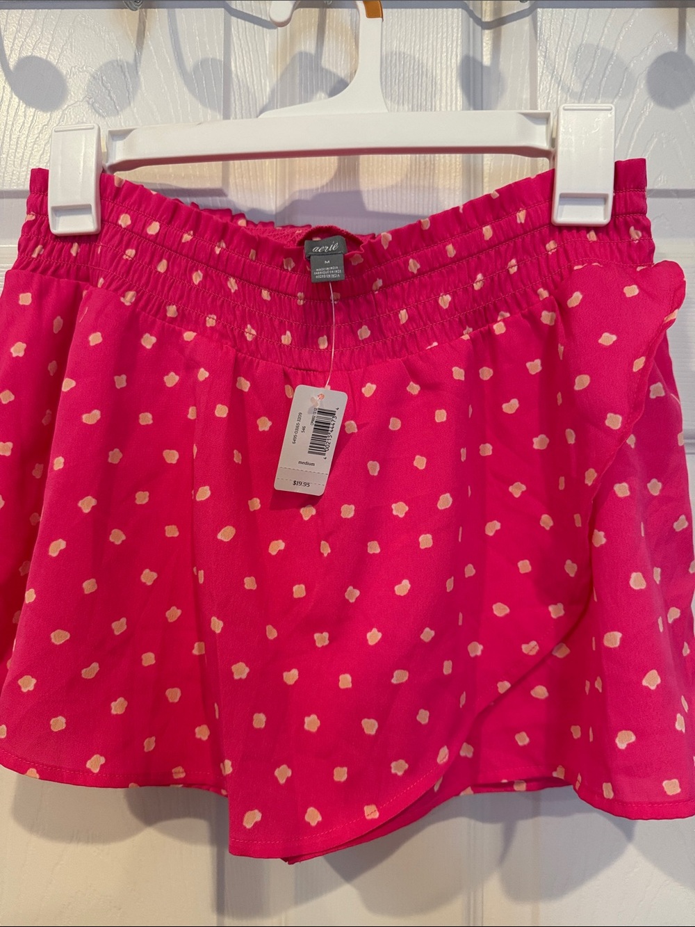 aerie Hot Pink Dot junior sleep Skort